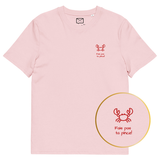 Fais pas ta pince - Crab - Light pink t-shirt for men - embroidered
mens t-shirt T恤男人