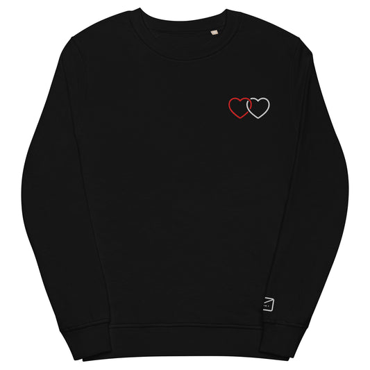 Embroidered organic sweatshirts heart