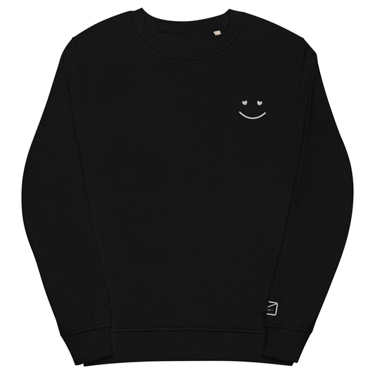 Embroidered organic sweatshirts smiley