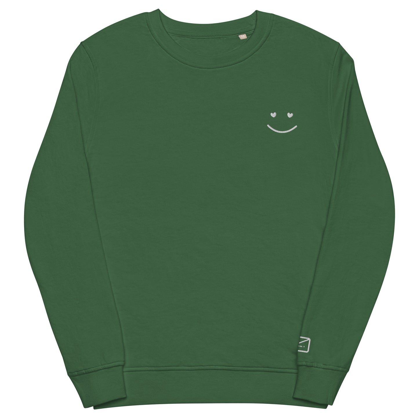 Embroidered organic sweatshirts smiley