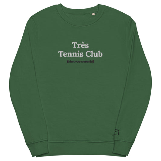 Embroidered organic sweatshirts tennis