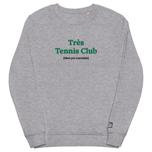 Embroidered organic sweatshirts tennis