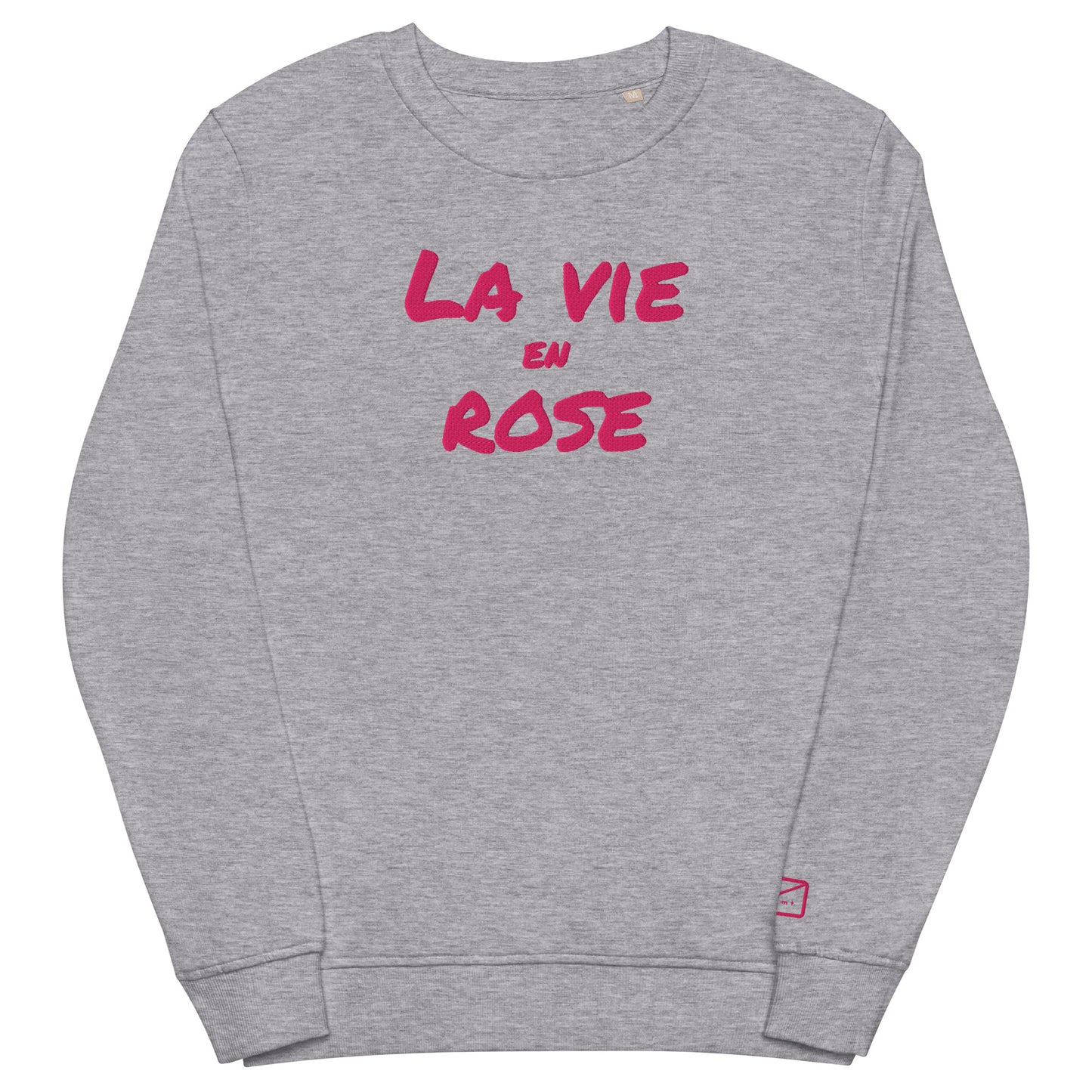 Embroidered organic sweatshirts la vie en rose