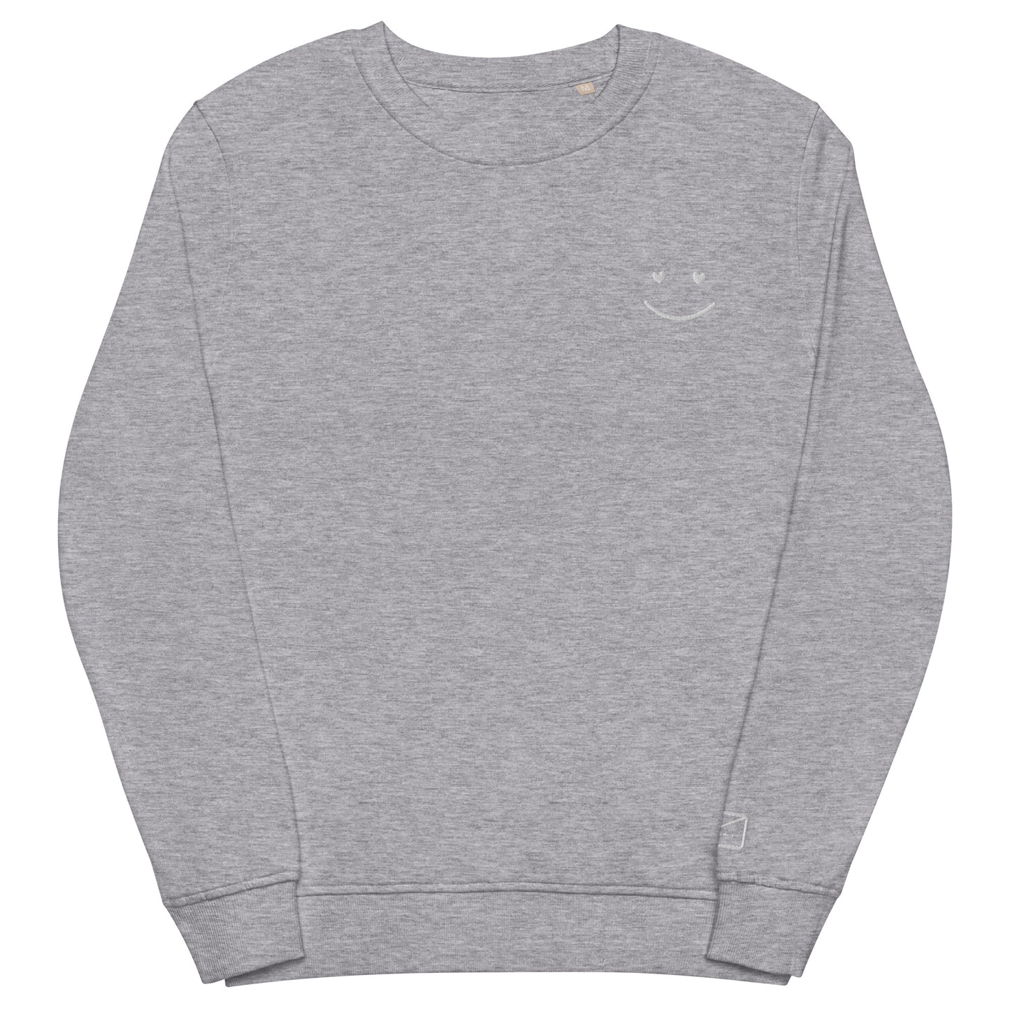 Embroidered organic sweatshirts smiley