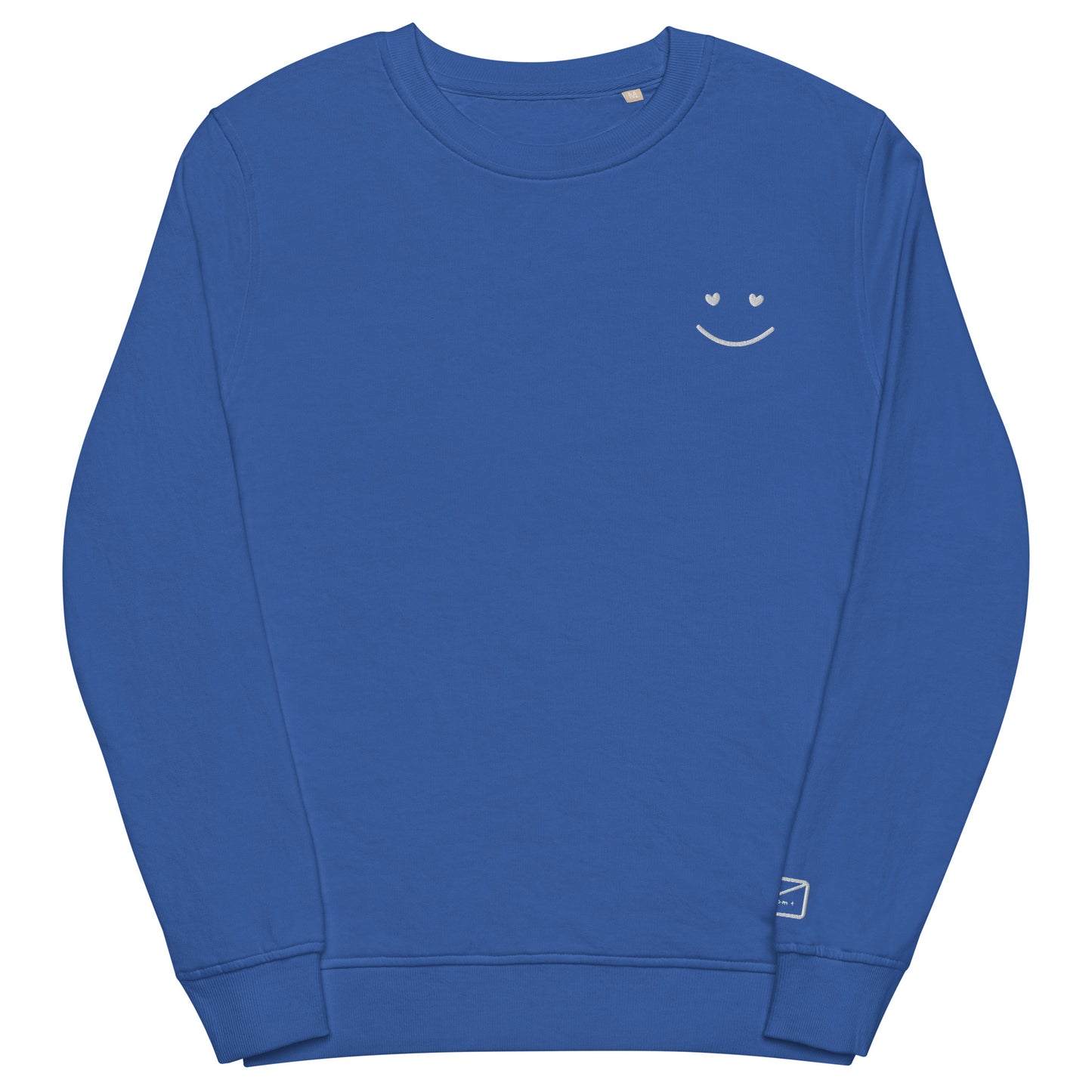 Embroidered organic sweatshirts smiley